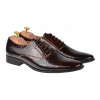 Pantofi barbati eleganti din piele naturala Corco Lac Maro 888CROCM
